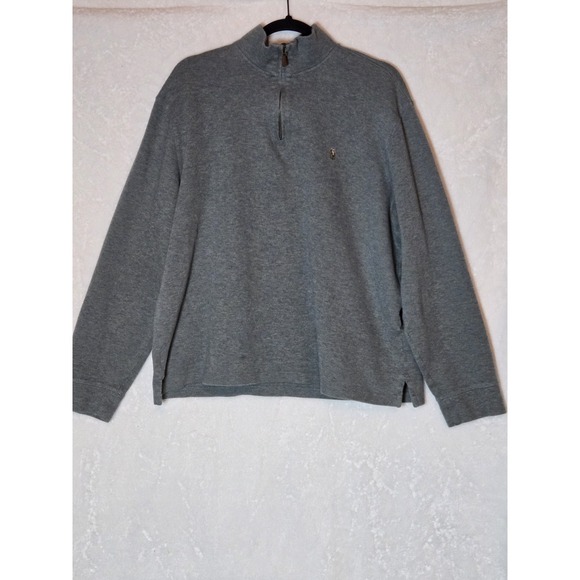 Polo Ralph Lauren Other - Polo‎ Ralph Lauren Men's Size Large 1/4 Zip Cotton Pullover Sweater Green